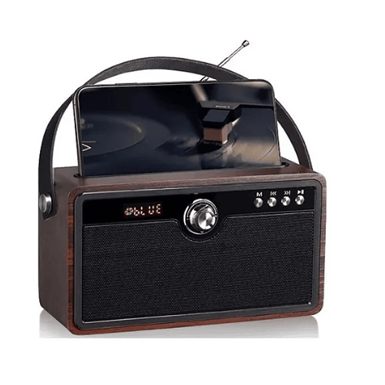 Parlante Audiolab 9819 Madera Bluetooth Fm - Electromundo