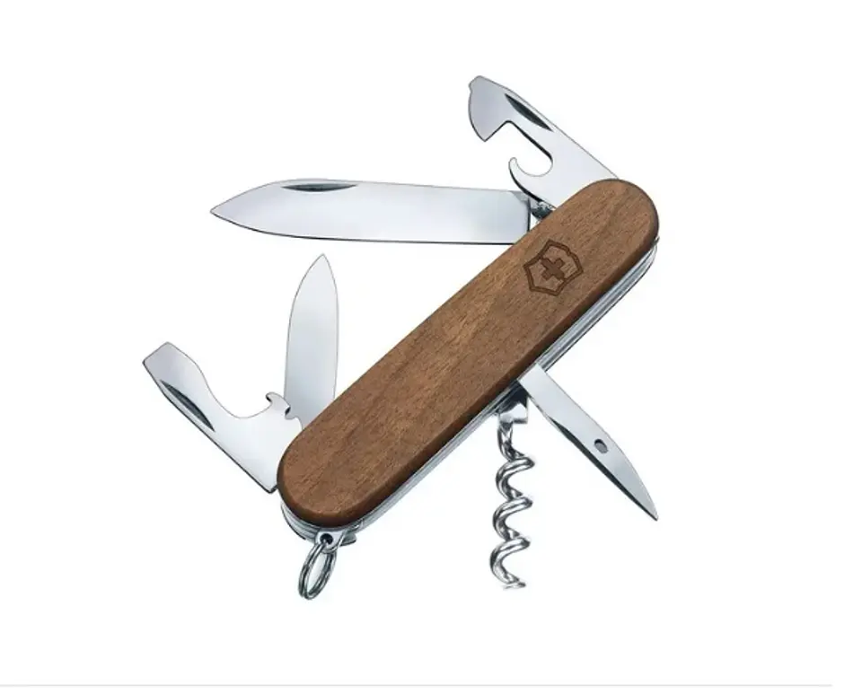 Navaja Spartan De Madera Color Nuez Victorinox -electromundo 1