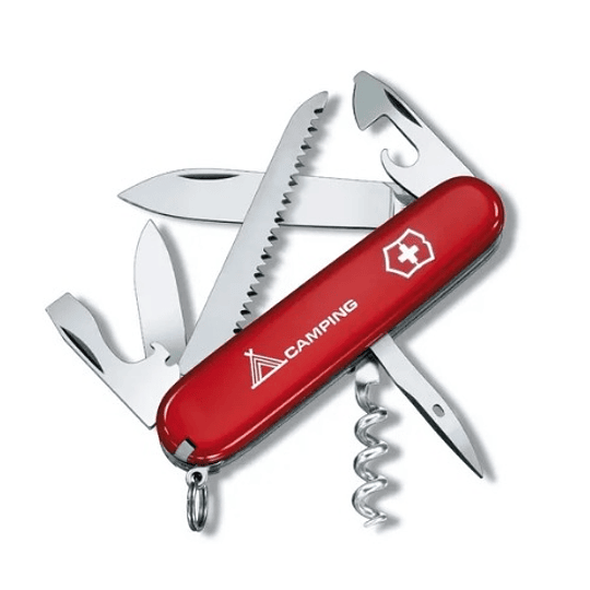 Navaja Victorinox Camper Roja Logo Camping