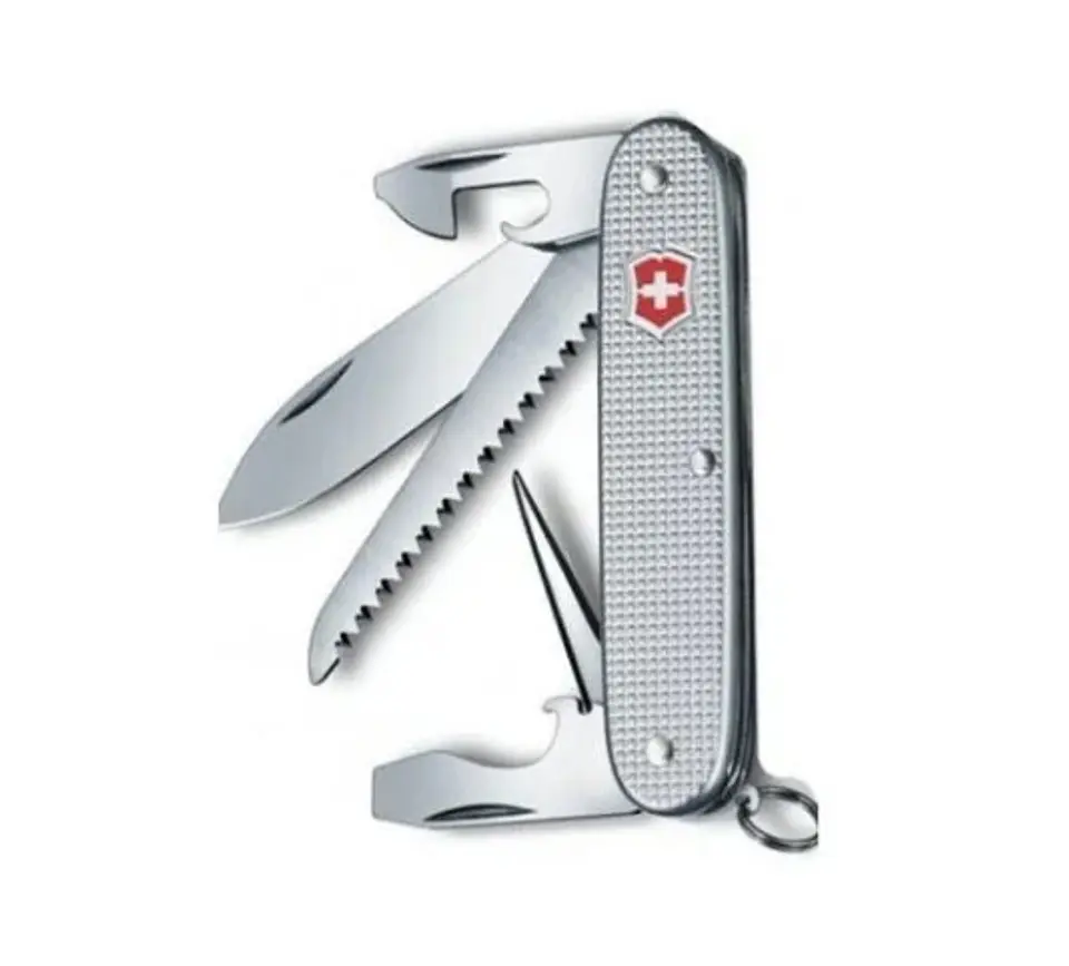 Navaja Victorinox Farmer Alox en Plata 2