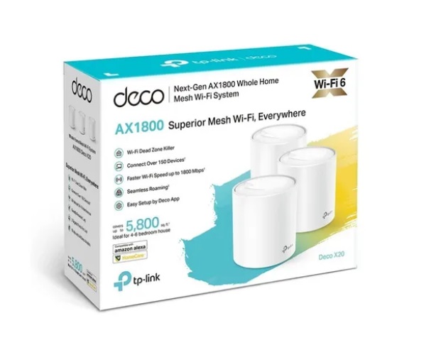 Sistema Wifi 6 Mesh Tplink Deco X20 Ax1800 (x3) Electromundo