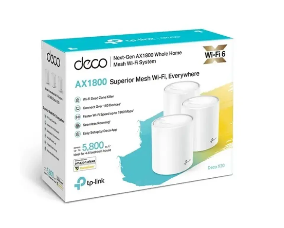Sistema Wifi 6 Mesh Tplink Deco X20 Ax1800 (x3) 2