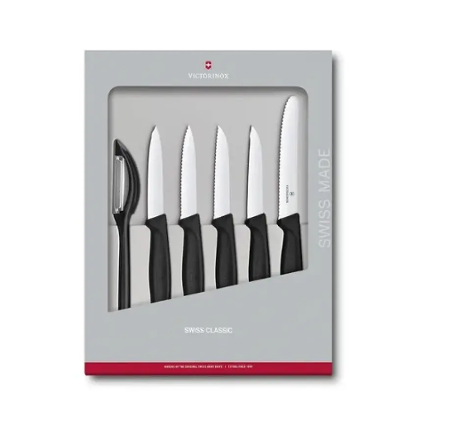 Cuchillos Victorinox Mondadores Negro, 6 Piez 1
