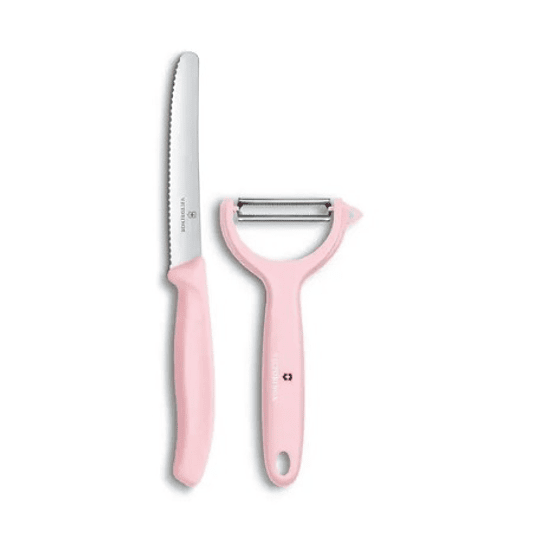 Set De Cuchillo Y Pelador Trend Rosado - Electromundo