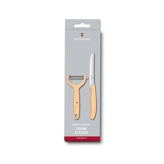 Set De Cuchillo Y Pelador Victorinox Naranjo - Electromundo