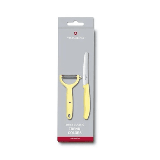 Set De Cuchillo Y Pelador Victorinox Amarillo Electromundo