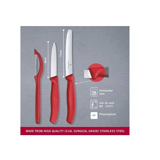 Cuchillos Victorinox Set 3 Piezas 6.7111.31 - Electromundo