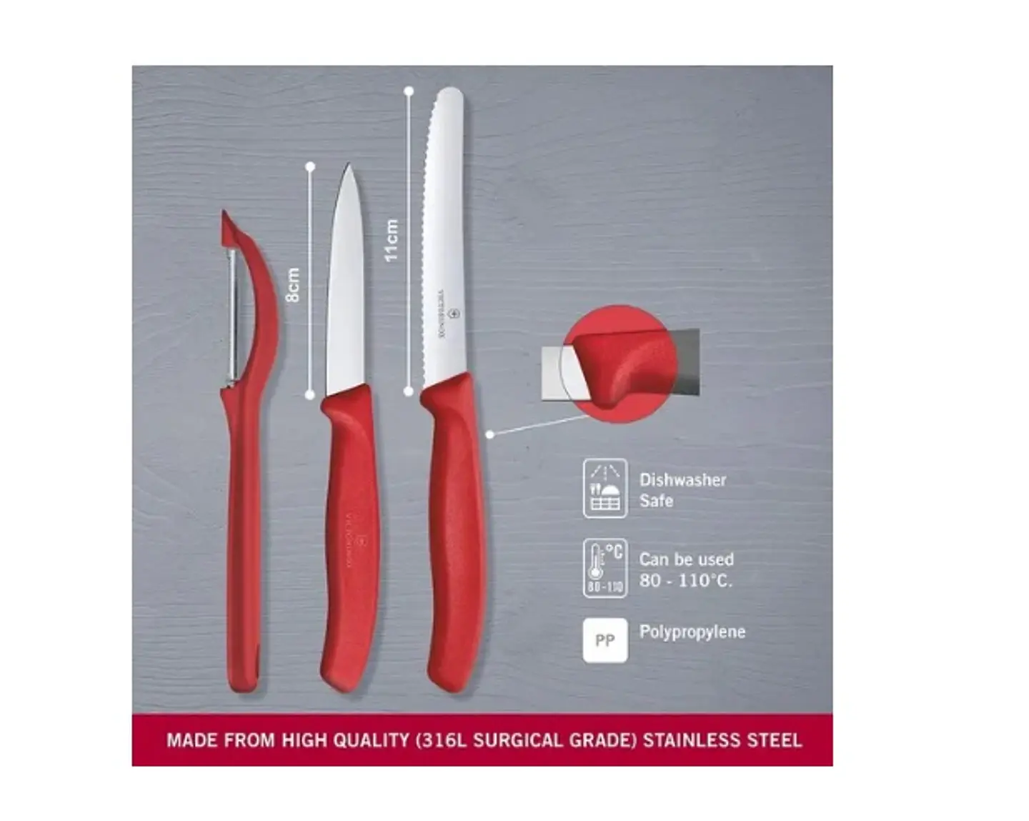 Cuchillos Victorinox Set 3 Piezas 6.7111.31 - Electromundo 3