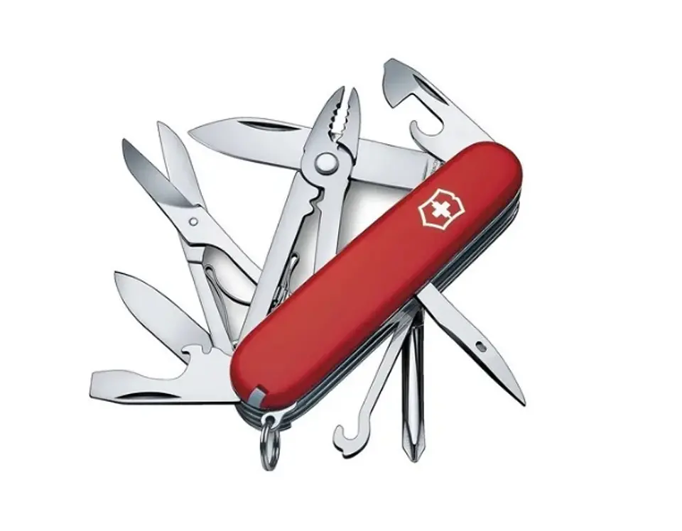 Navaja Victorinox Deluxe Tinker Color Rojo - Electromundo 1