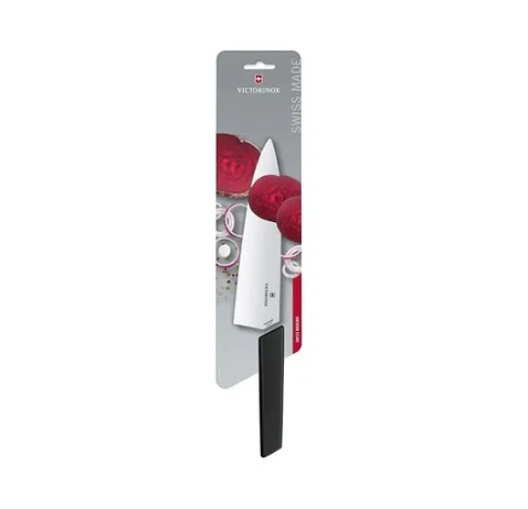 Cuchillo Victorinox Trinchar Swiss Color Negro. Hoja 20 Cm.
