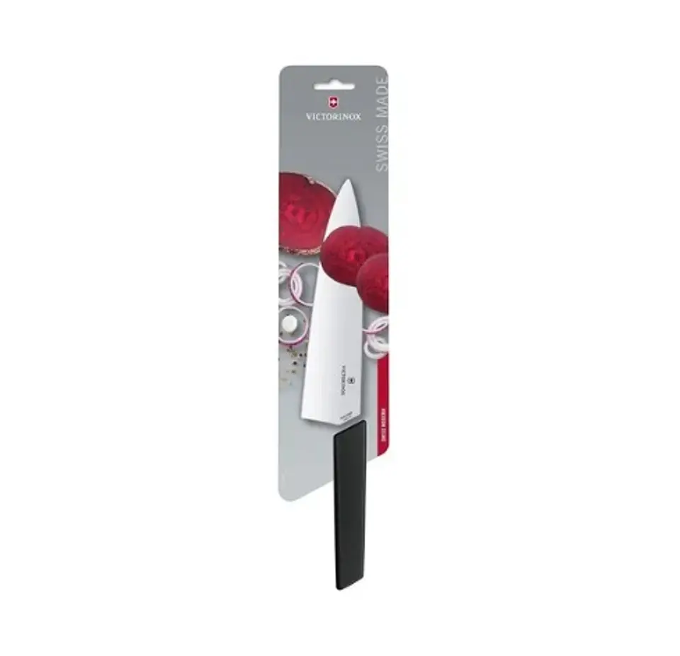 Cuchillo Victorinox Trinchar Swiss Color Negro. Hoja 20 Cm. 1