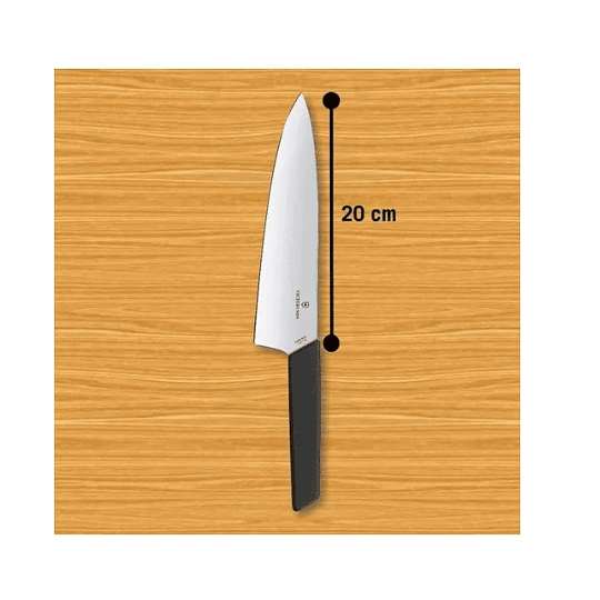 Cuchillo Victorinox Trinchar Swiss Color Negro. Hoja 20 Cm.