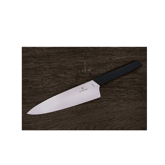 Cuchillo Victorinox Trinchar Swiss Color Negro. Hoja 20 Cm.