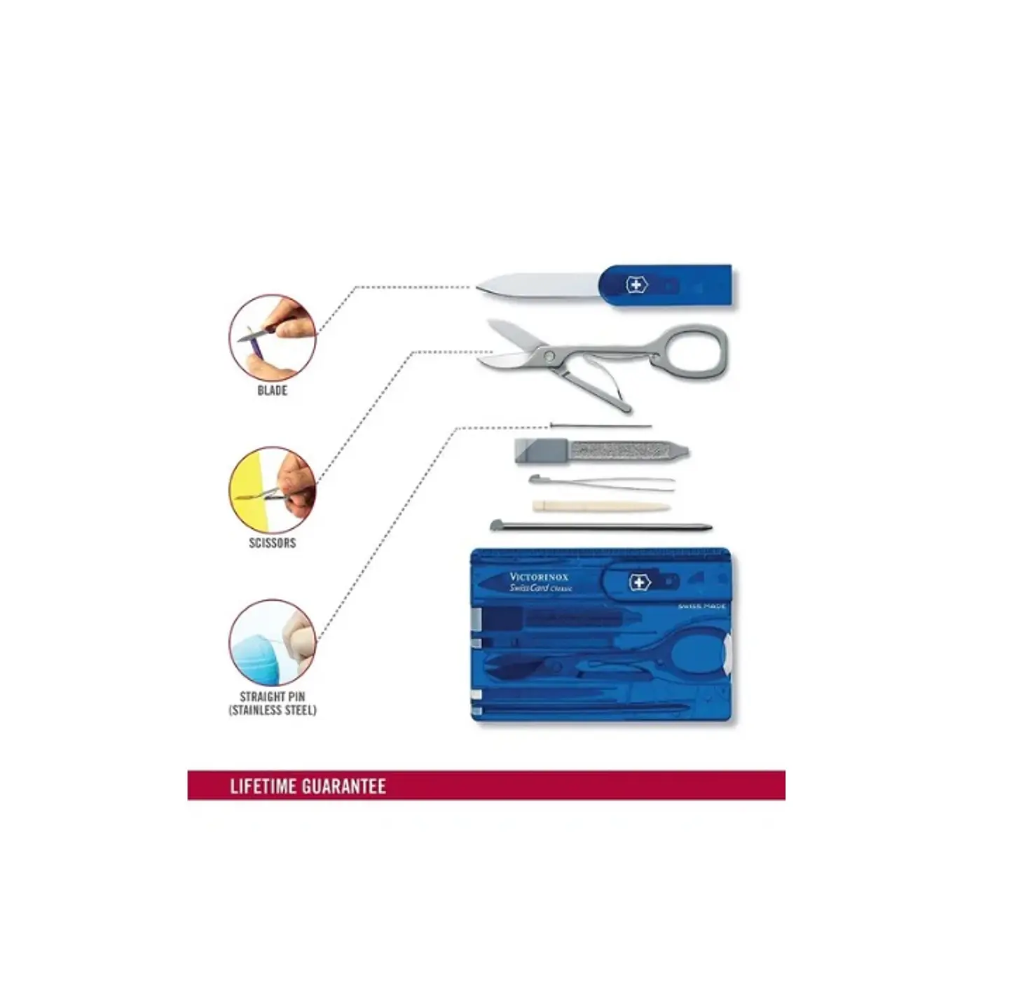 Swisscard Classic Victorinox Azul Transparent - Electromundo 4