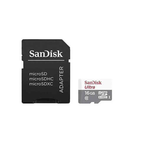  Tarjeta Memoria Micro Sd Sandisk 16gb 80mb/s Ultra Clase 10 - ElectroMundo.