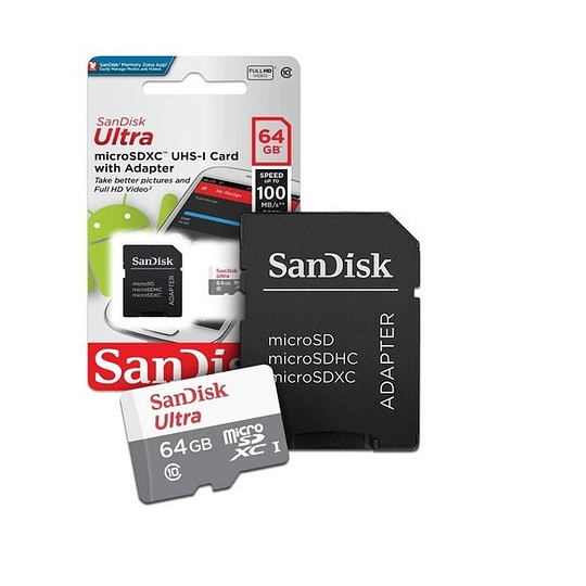 Tarjeta Memoria Micro Sd 64gb Sandisk 100mb/s Clase 10 - ...