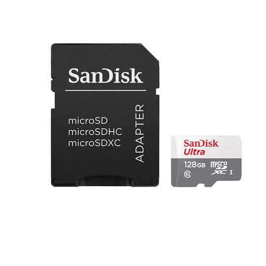  Tarjeta de memoria SanDisk Ultra con adaptador SD 128GB - ElectroMundo.