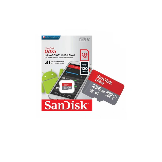 Tarjeta de memoria SanDisk Ultra microSDXC 256 GB - ElectroMundo.
