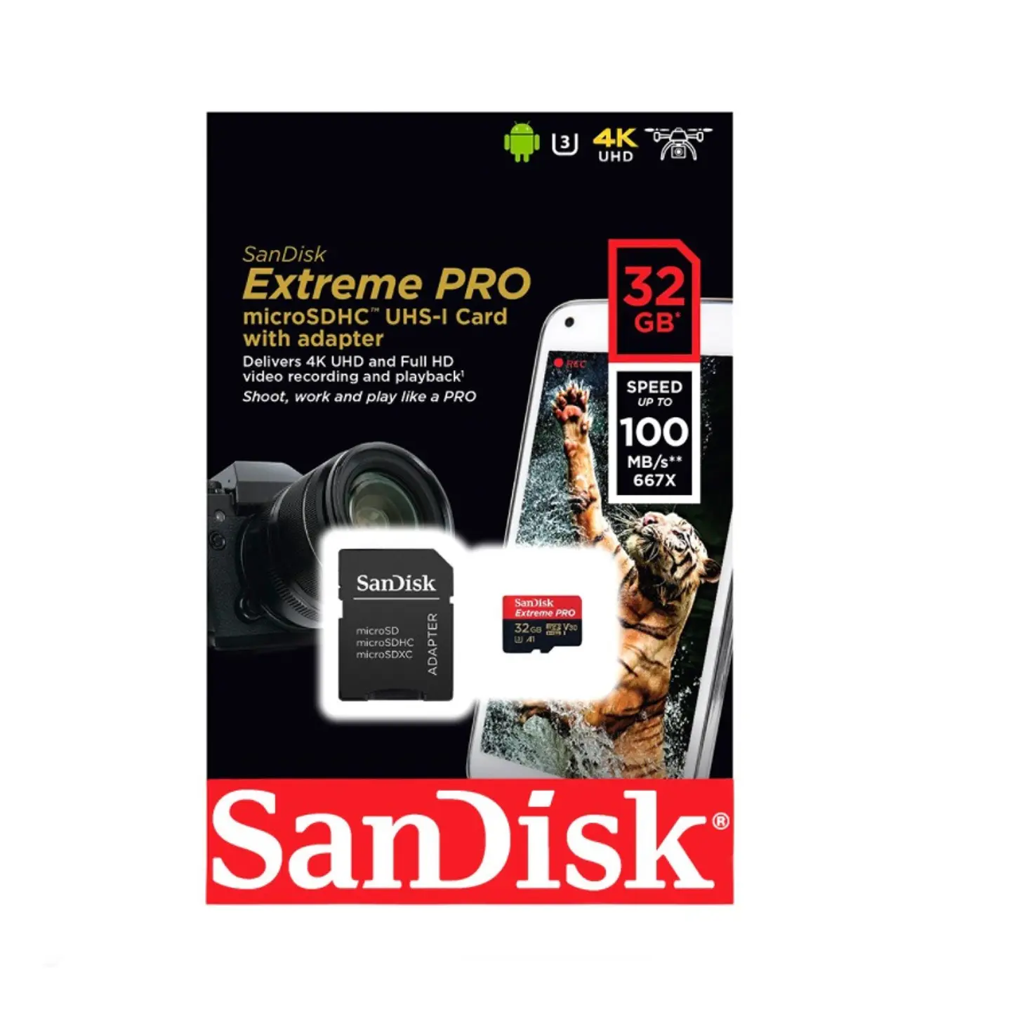 Tarjeta Micro Sd Extreme Pro 32 GB con adaptador - ElectroMundo. 1