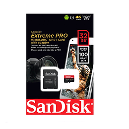 Tarjeta Micro Sd Extreme Pro 32 GB con adaptador - ElectroMundo.