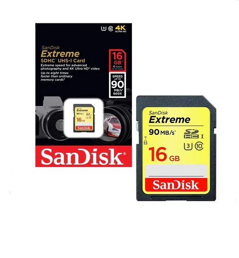 Tarjeta SD 16GB Clase 10 Sandisk Extreme - ElectroMundo.