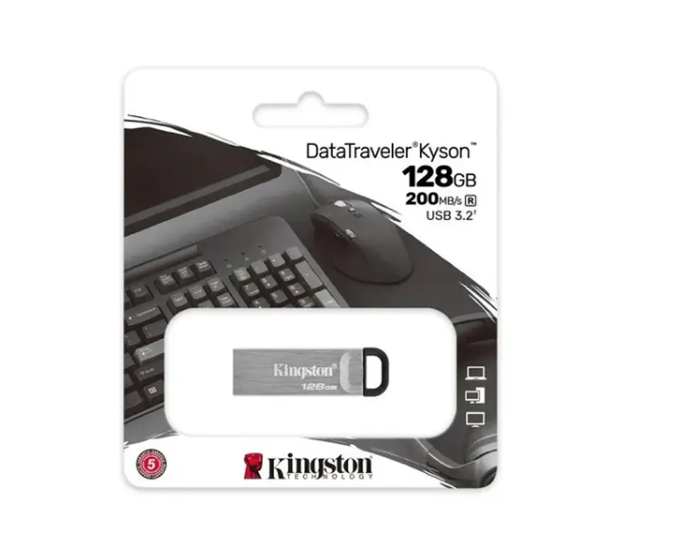 Pendrive 128gb Kingston Metal Datatraveler Kyson - ElectroMundo. 1
