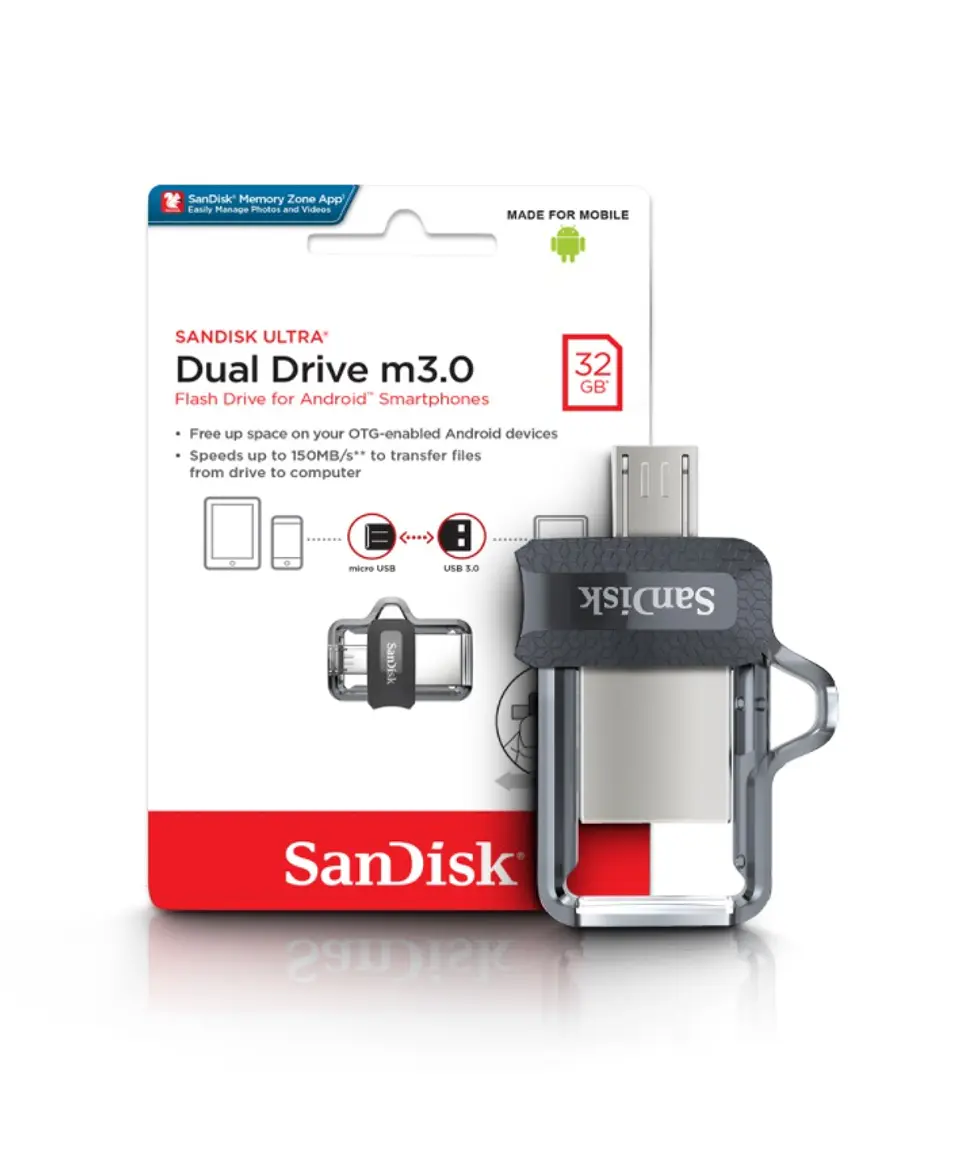 Pendrive SanDisk Ultra Dual 32GB 3.0 negro - ElectroMundo. 3