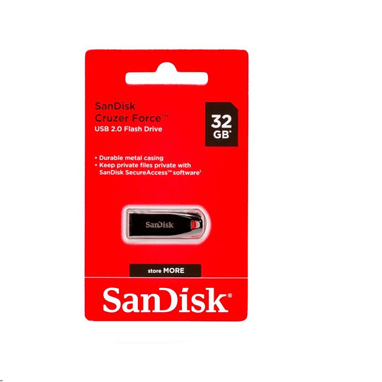 Pendrive Sandisk 32GB Cruzer Force - ElectroMundo.