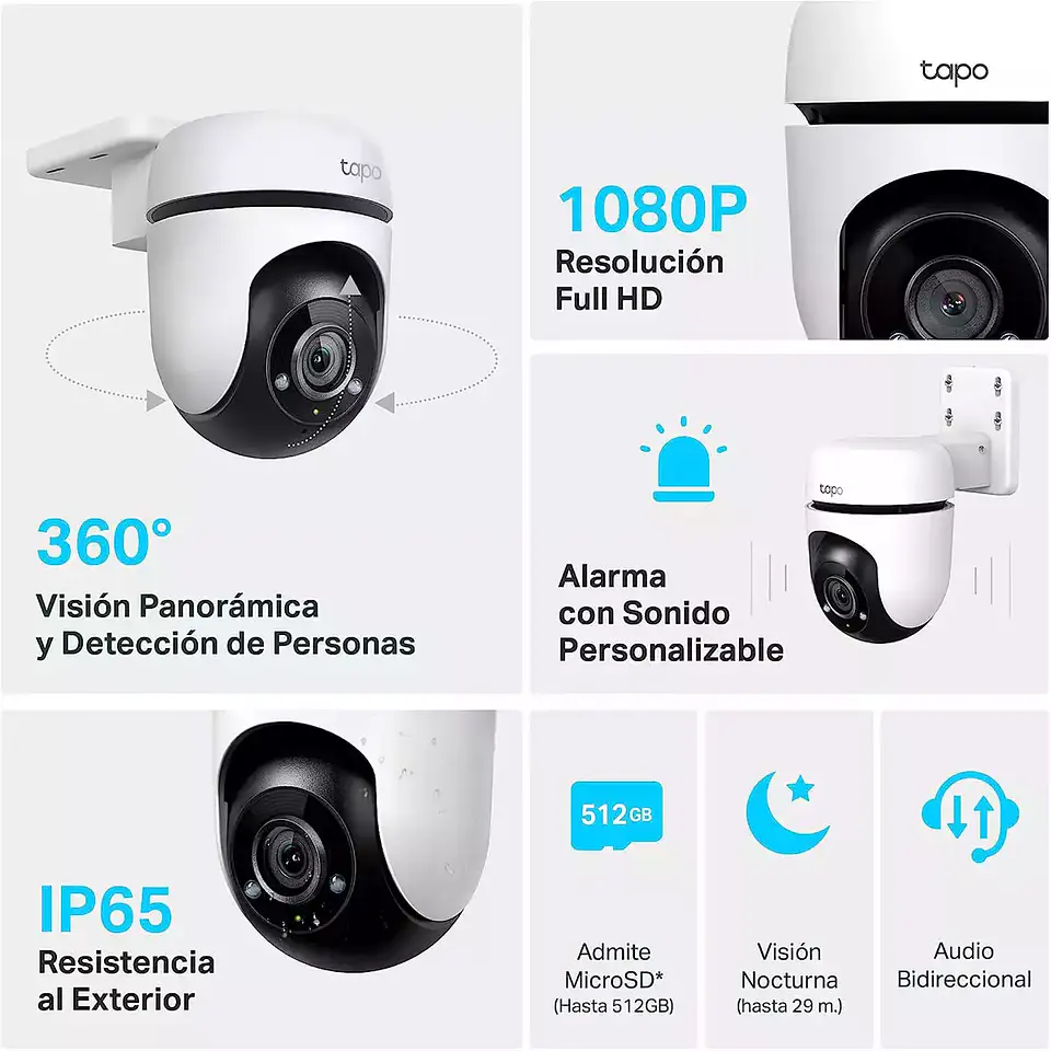 Tapo C500 Cámara de Seguridad Tp-link Wifi Exterior 360º - ElectroMundo. 2