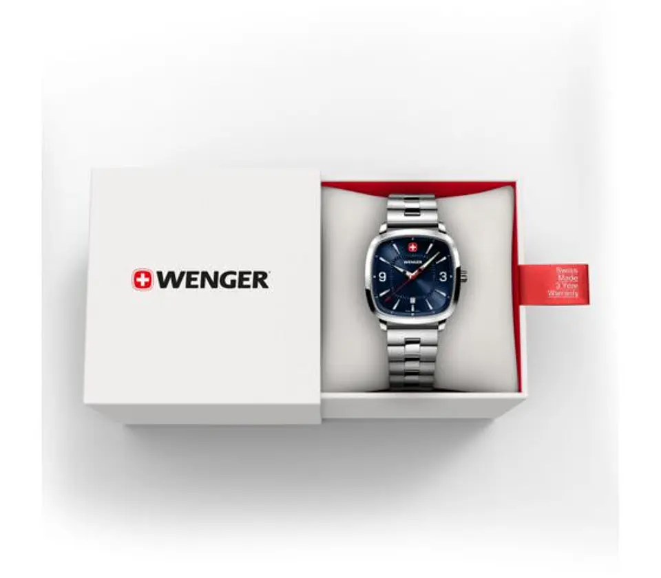 Reloj Wenger Vintage Sport en 37 mm Blue- ElectroMundo. 4
