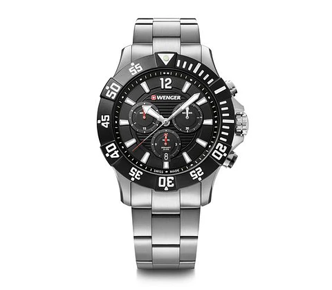 Reloj Wenger Seaforce Chrono in Black, 43 mm - ElectroMundo.