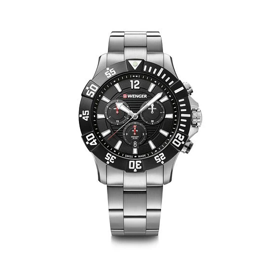 Reloj Wenger Seaforce Chrono in Black, 43 mm - ElectroMundo.
