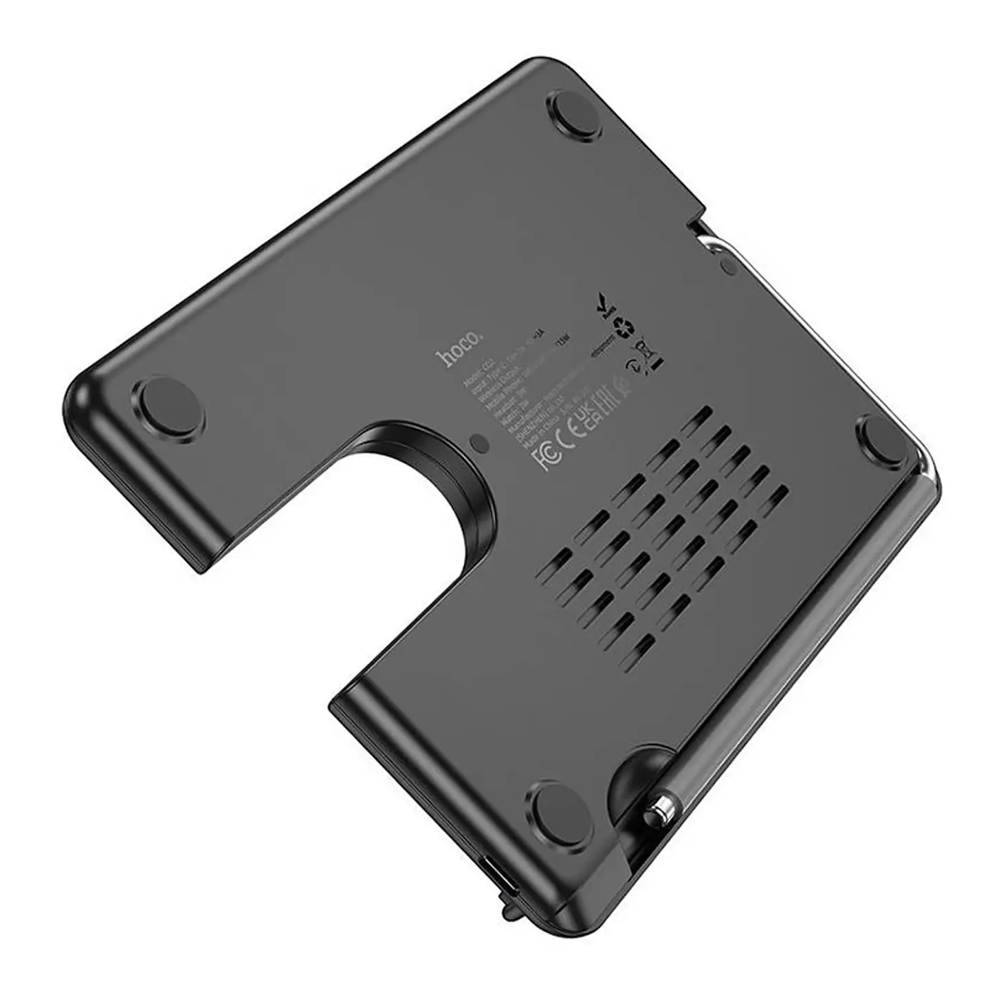 Cargador inalambrico Hoco CQ2 3 en 1 Flash Negro - ElectroMundo 3