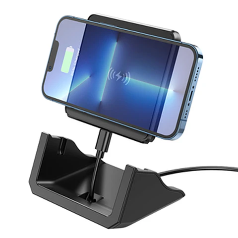 Cargador Borofone de induccion inalámbrico BQ20 con soporte 15W negro - ElectroMundo