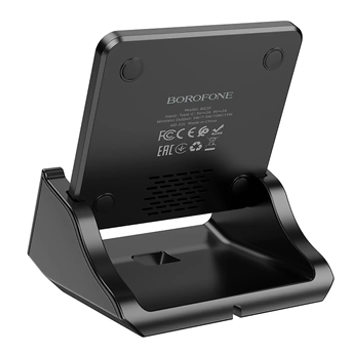 Cargador Borofone de induccion inalámbrico BQ20 con soporte 15W negro - ElectroMundo 4