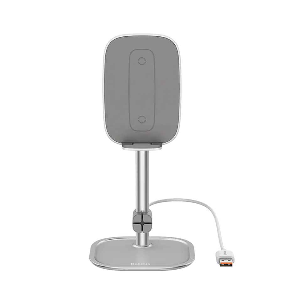 Soporte De Teléfono Con Cargador Inalámbrico Literary Baseus Rosado / Plata - ElectroMundo  5
