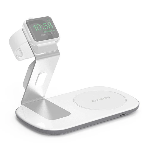 Base de carga inalámbrica Dual para iPhone y Apple Watch Dusted Metalica - ElectroMundo 
