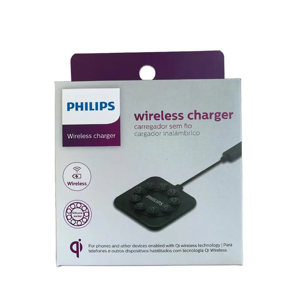 Cargador Inalambrico Qi 10w Philips Dlp9016u Negro - Electromundo 2