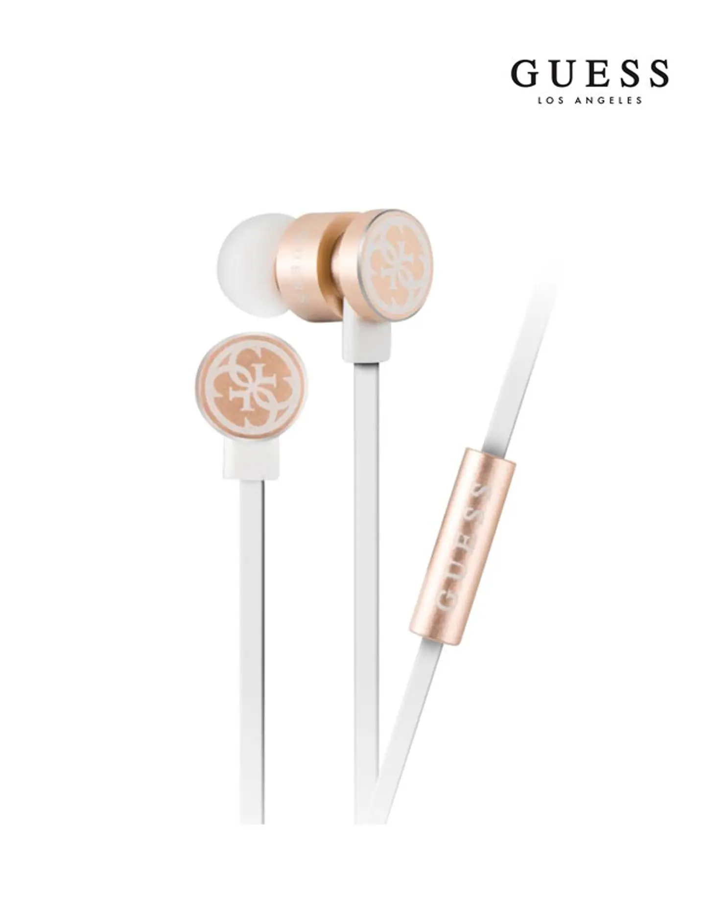Audífonos Alámbricos Guess In-ear Manos Libres Blanco con Dorado - ElectroMundo 1