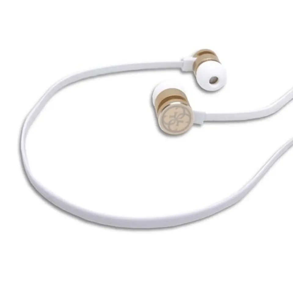 Audífonos Alámbricos Guess In-ear Manos Libres Blanco con Dorado - ElectroMundo 2