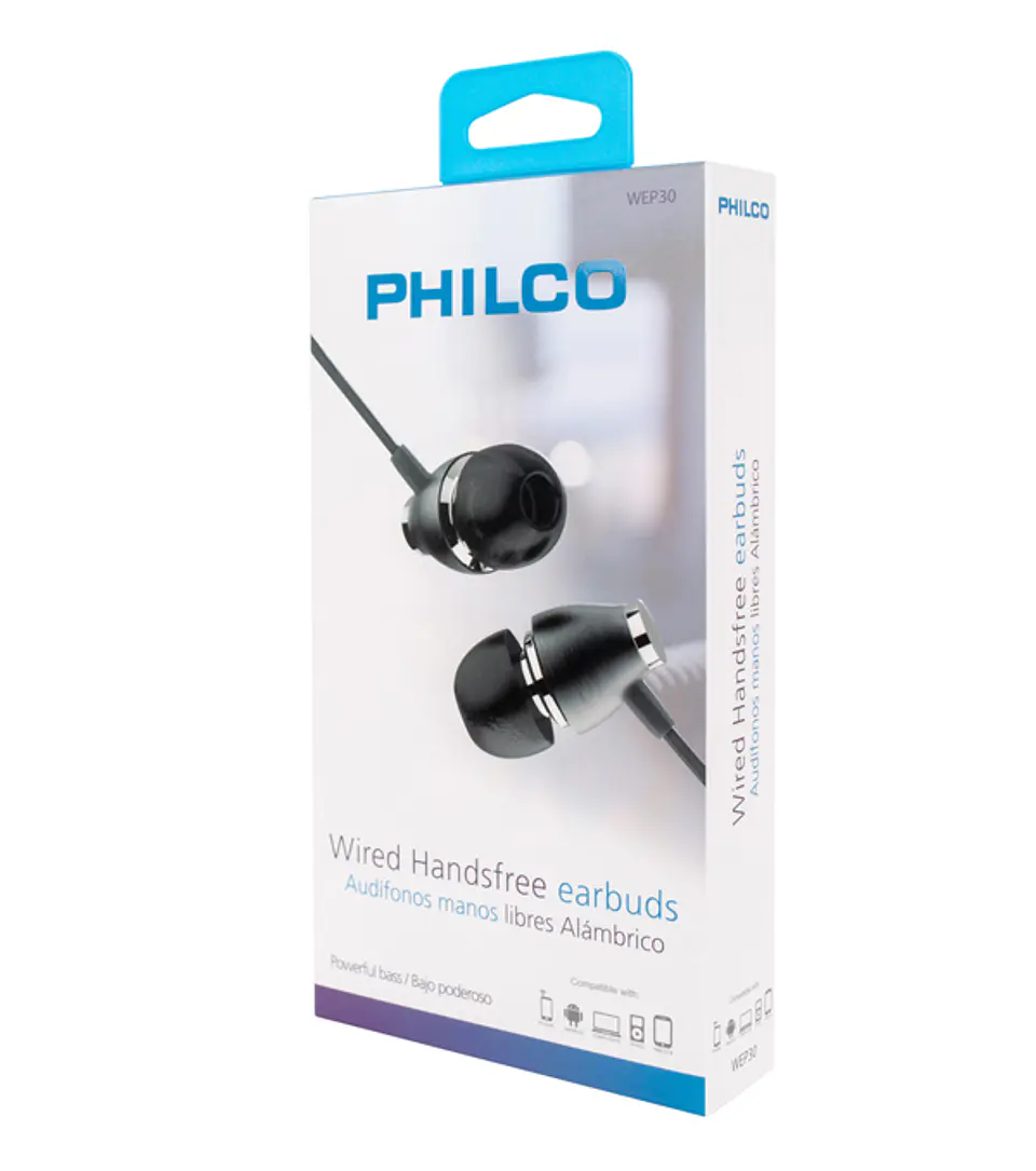  AUDIFONO PHILCO MANOS LIBRES NEGRO WEP30 Negro - ElectroMundo 2