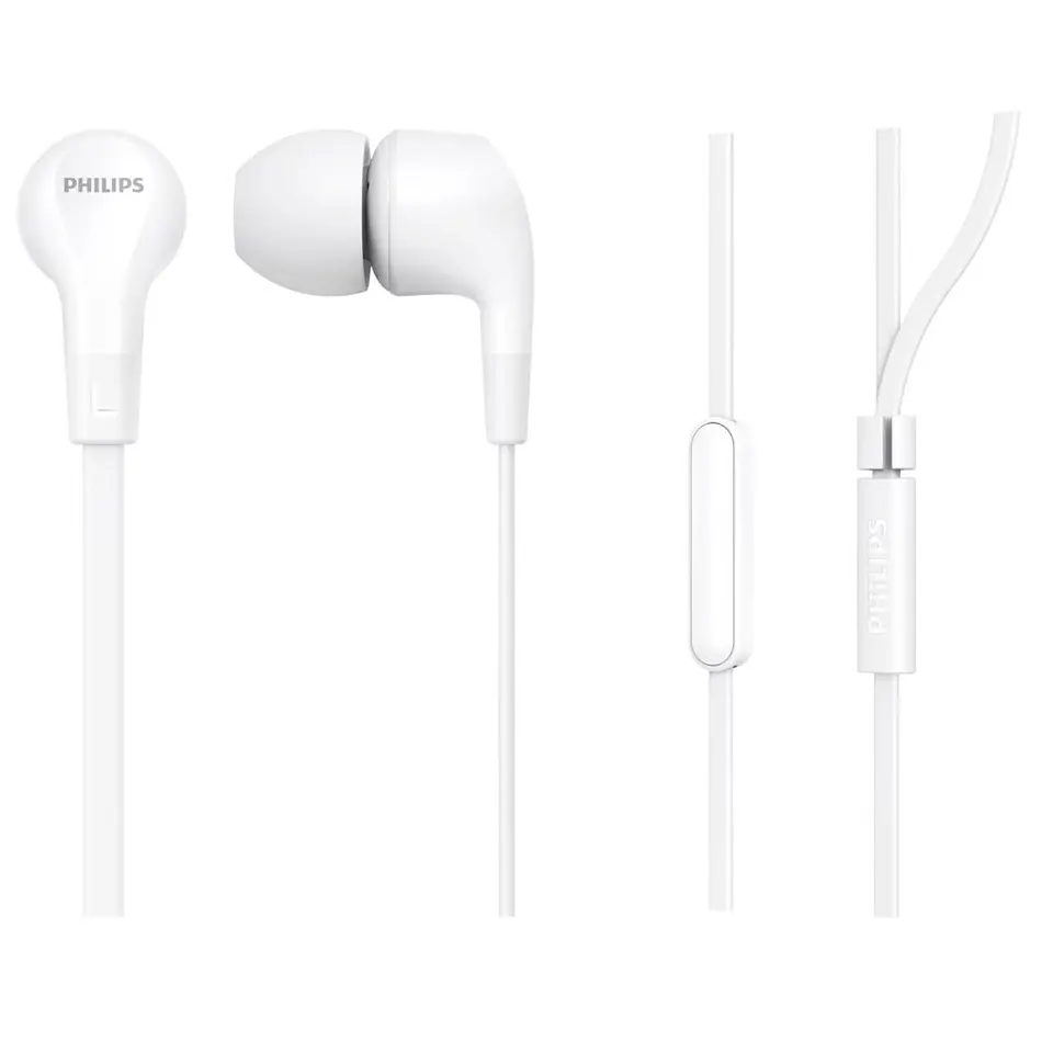 AUDÍFONO PHILIPS IN EAR MANOS LIBRES TAE1105 Blanco - ElectroMundo  1