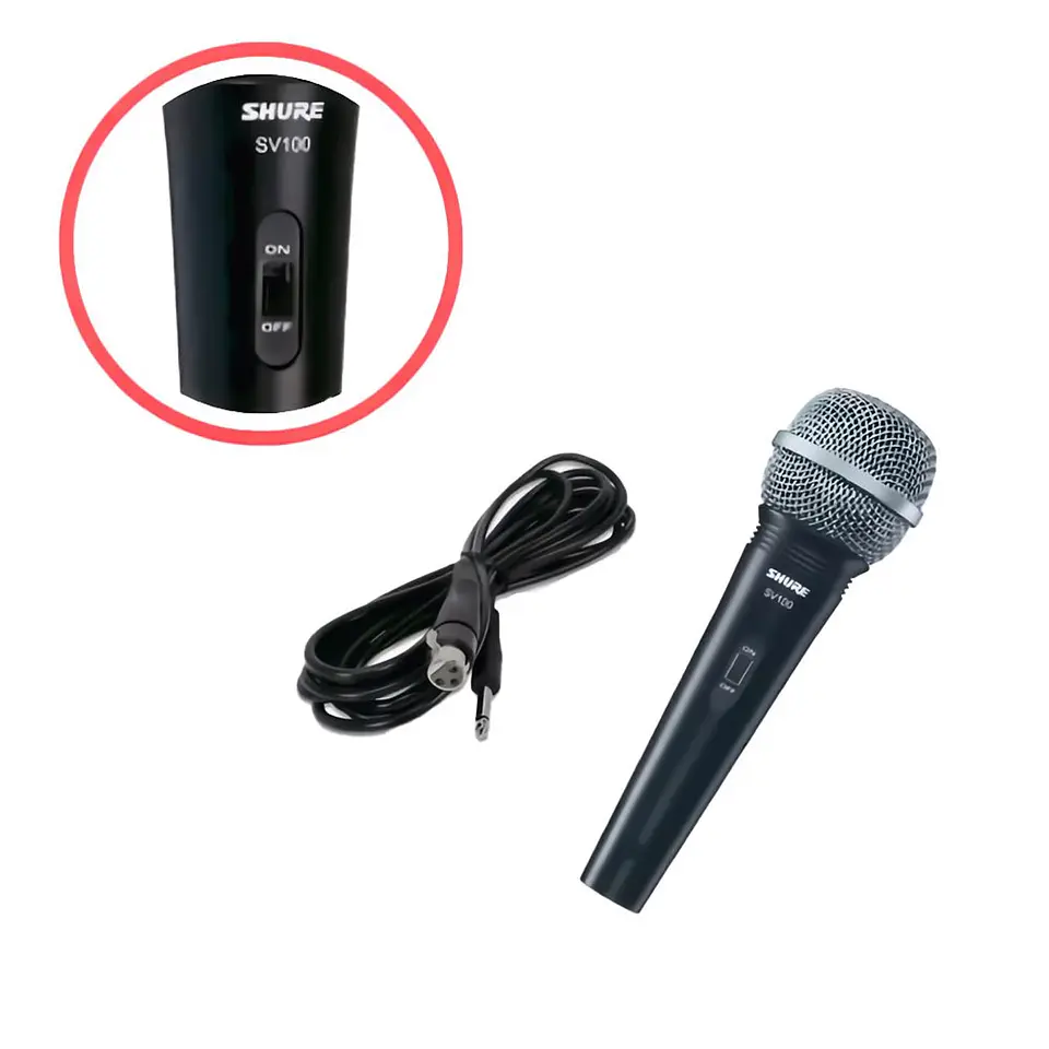 Micrófono Alámbrico dinámico Shure SV100 - ElectroMundo. 2