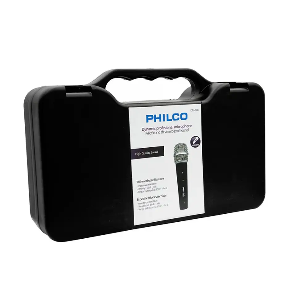 Micrófono Alámbrico Dinámico Philco Con Estuche - ElectroMundo. 4