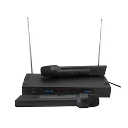 WM570 KIT MICROFONOS INALAMBRICOS VHF Negro - ElectroMundo 