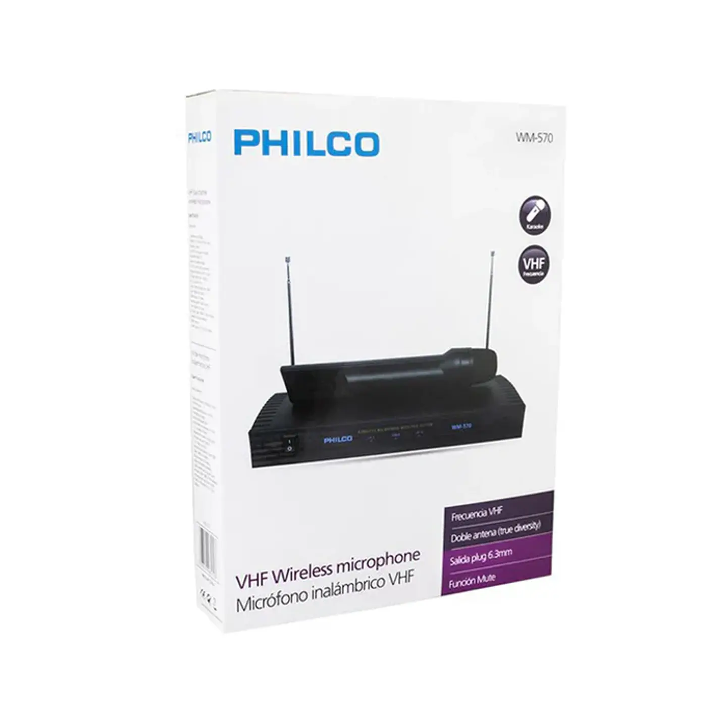 WM570 KIT MICROFONOS INALAMBRICOS VHF Negro - ElectroMundo  2