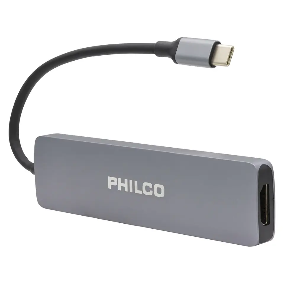 Adaptador 6 En 1 Tipo C A Hdmi+Usb 3.0 Philco 61284 - ElectroMundo. 3