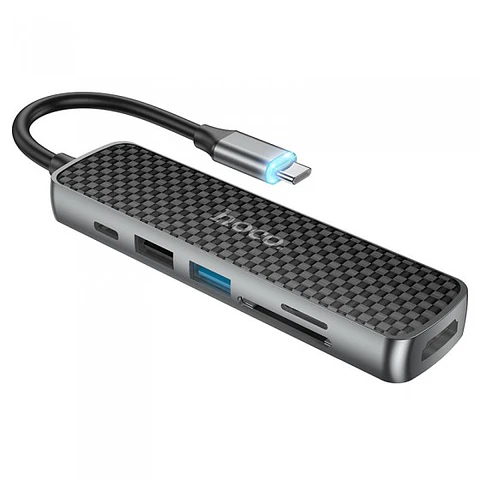 Adaptador 6 en 1 HOCO HB24 - ElectroMundo.