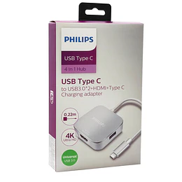 Hub USB-C 4 en 1 Philips - ElectroMundo. 