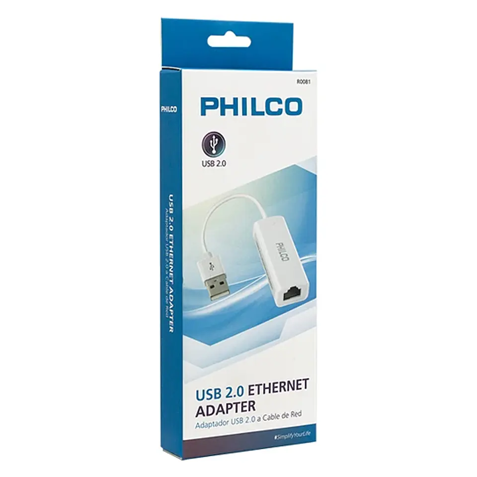 Adaptador Philco USB 2.0 A Cable de Red RJ45 R0081 - ElectroMundo  3